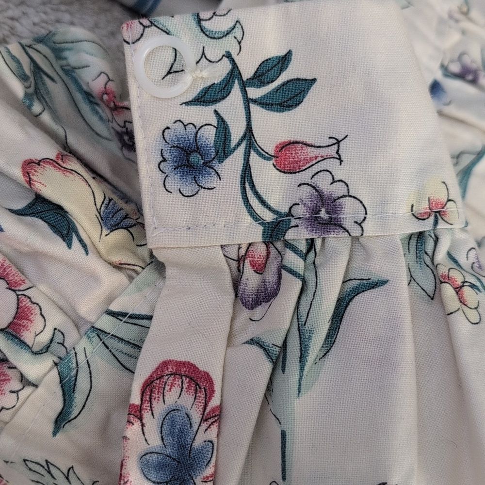 Vintage floral print pleated valance‎ curtains set - Picture 5 of 5